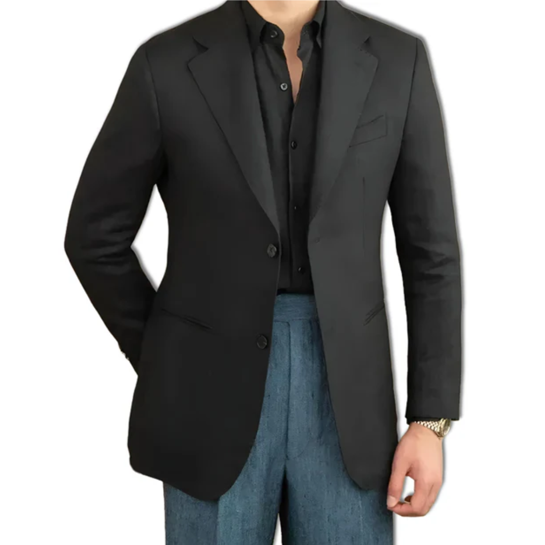 Havana Linen Blazer (Black)