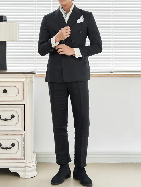 Havana Linen Blazer (Black)