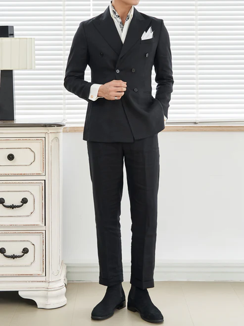 Havana Linen Blazer (Black)