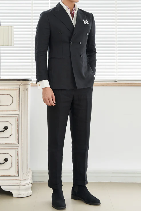 Havana Linen Blazer (Black)