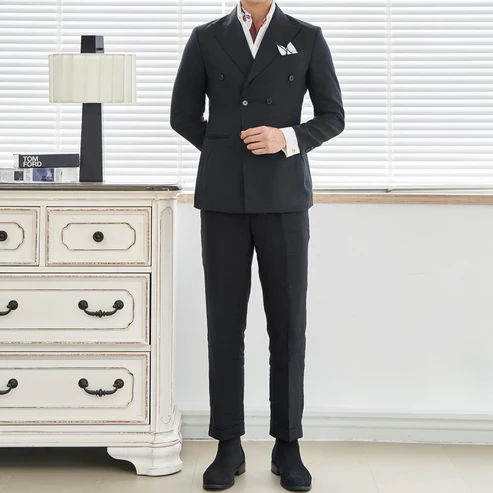 Havana Linen Blazer (Black)