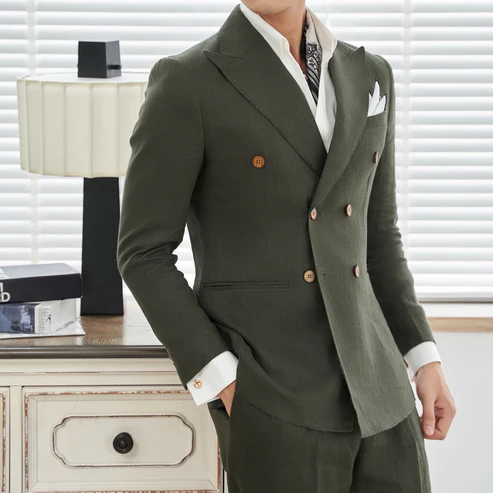 Havana Linen Blazer (Olive)