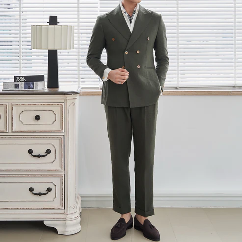 Havana Linen Blazer (Olive)