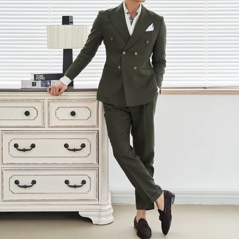 Havana Linen Blazer (Olive)