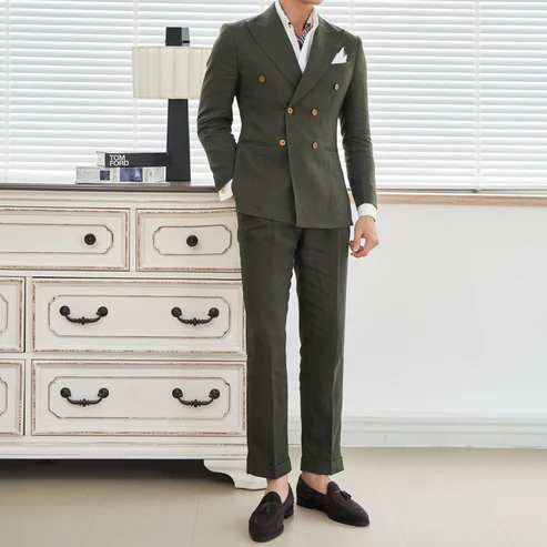 Havana Linen Blazer (Olive)