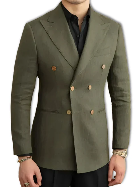 Havana Linen Blazer (Olive)