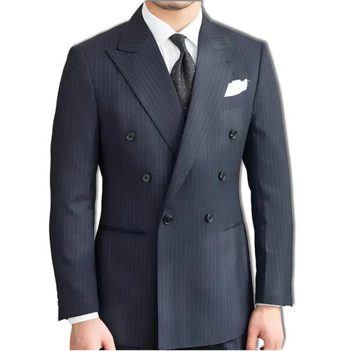 Navy Striped Veroza Suit