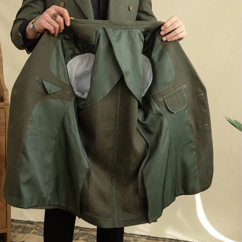 Havana Linen Blazer (Olive)