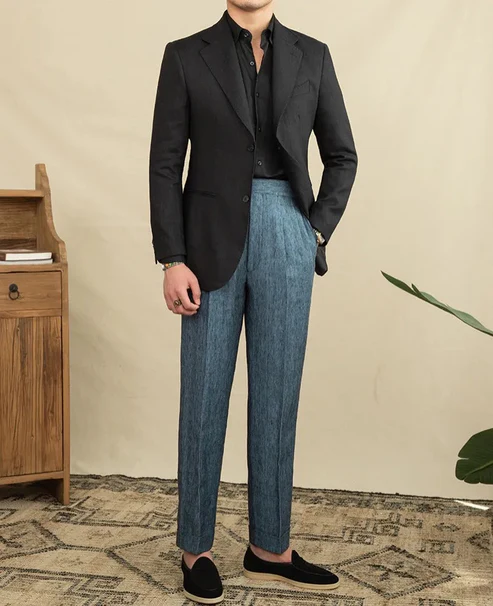 Havana Linen Blazer (Black)